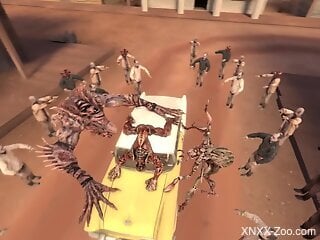 3D bestiality scene featuring Resident Evil's Ada Wong